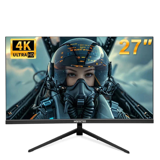 HGFRTEE 4K 27 Inch Monitor 3840*2160 Office Computers 99%SRGB 10Bit IPS Flat Panel Screen Gaming PC HDMI-Compatib/DP