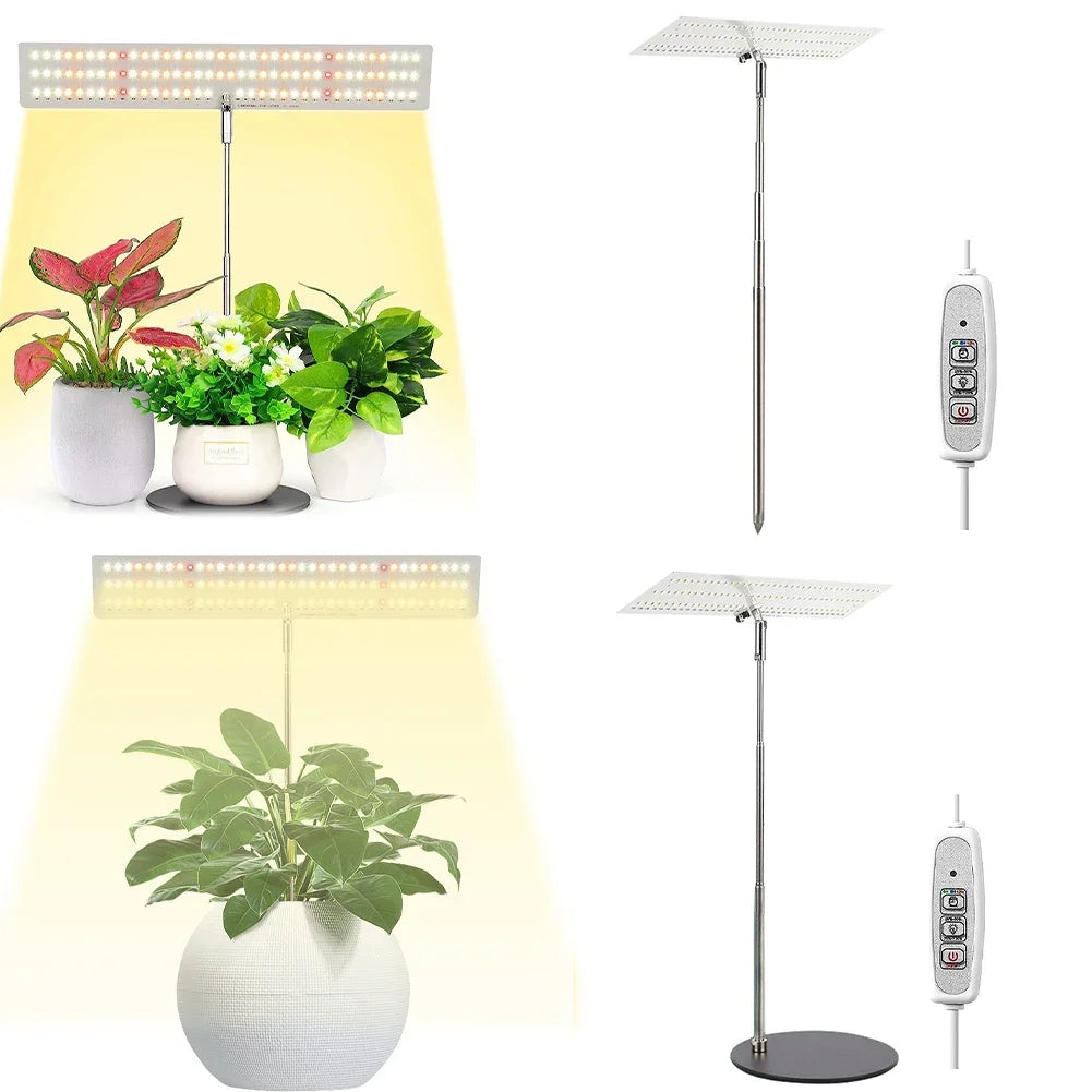 Full Spectrum Plant Lamp Height Adjustable LED Standing Grow Lamp Hydroponics Growing Light for Seedlings Indoor Plants